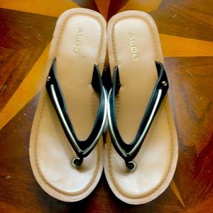 Aldo platform flip flops